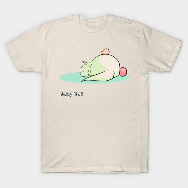 Lazy Cat Tranquility T-Shirt by jocampo770